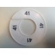 Maatring 9 cm wit/zw 41 